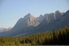 22 Mount Ishbel Early Morning From Trans Canada Highway After Leaving Banff Driving Towards Lake Louise in Summer
